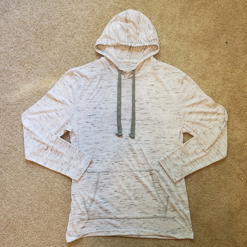 White Long Sleeve Shirt W/ Hoodie | S